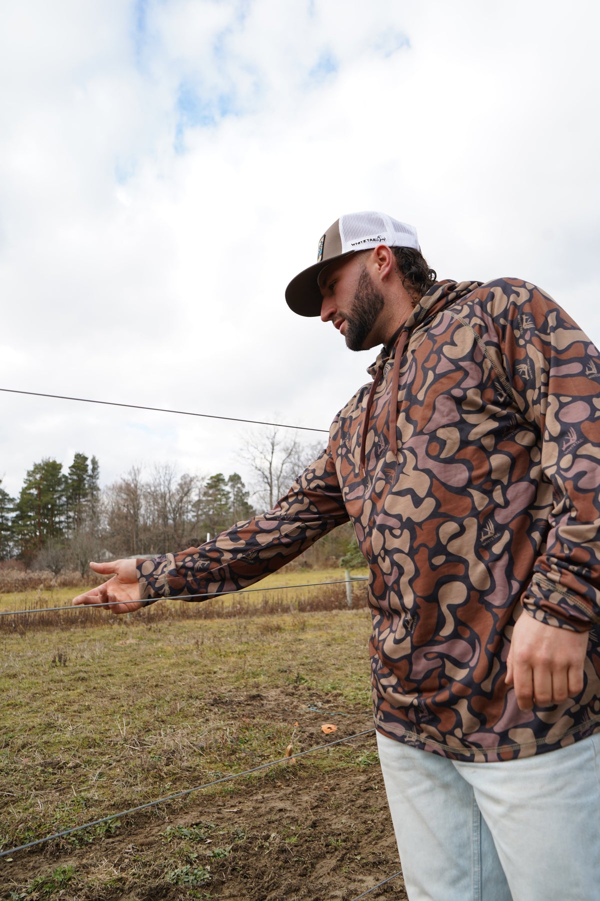 Whitetail Co. Dark Old Camo Lightweight Hoodie