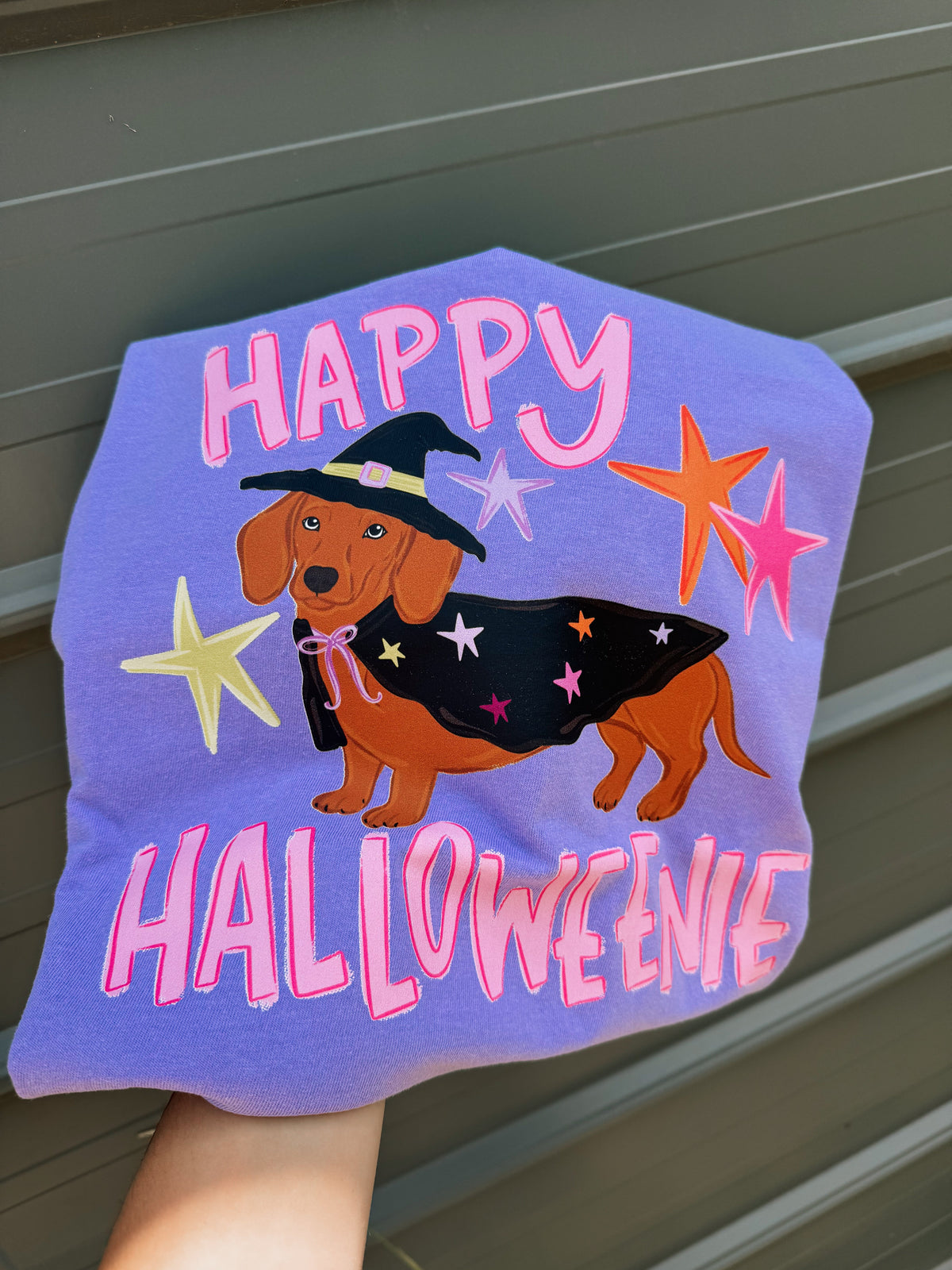 Happy Halloweenie Dachshund Graphic Tee