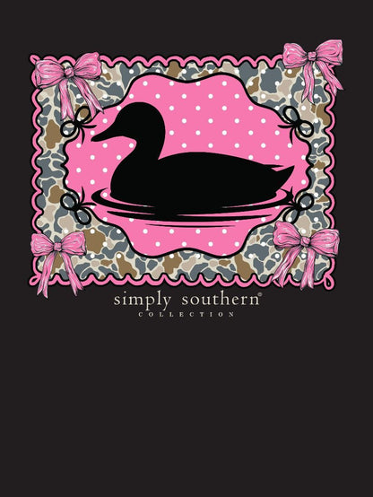Duck - Camo - Pink Bows - SS - F26 - Adult Long Sleeve
