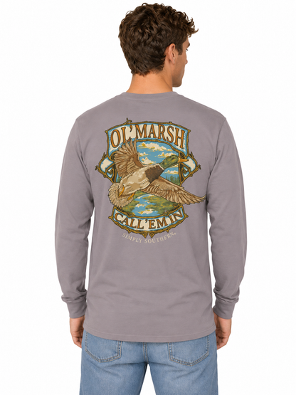 Ol'Marsh Call'em In - Duck - SS - F26 - Adult Long Sleeve