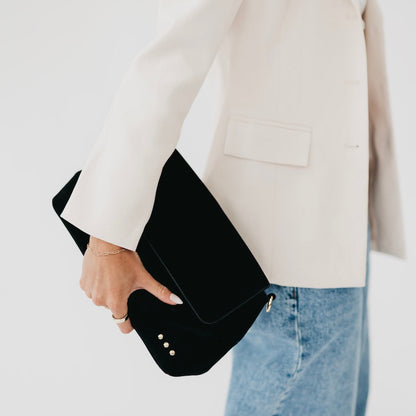 Miranda Faux-Suede Flap Crossbody Bag