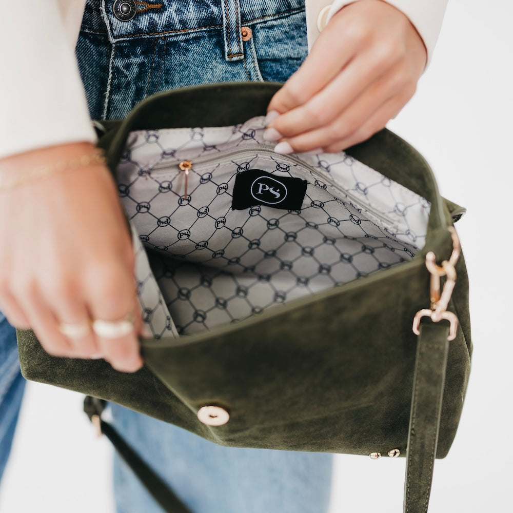 Miranda Faux-Suede Flap Crossbody Bag