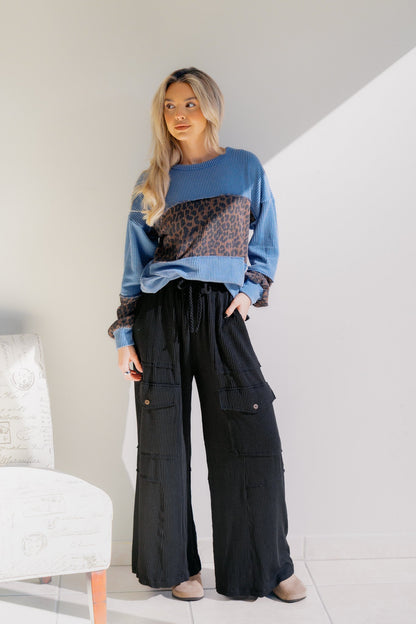 Ocean Prowl Leopard Knit Top