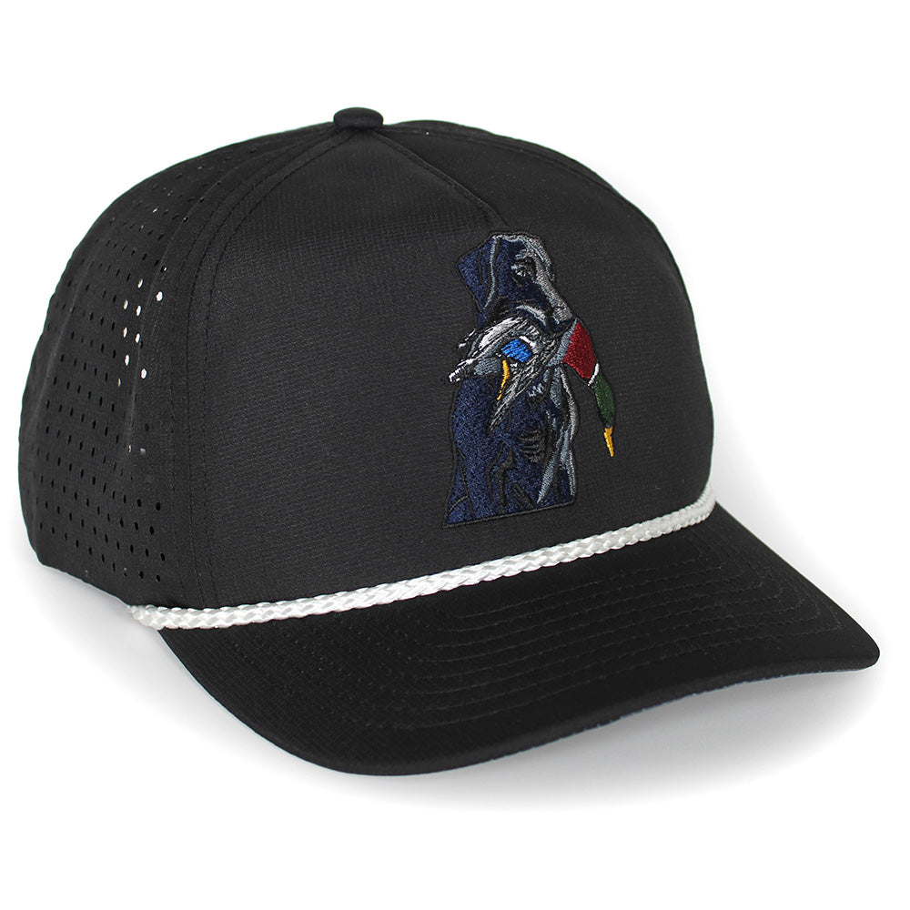 Black Lab Duck Dog 5-Panel Trucker Black