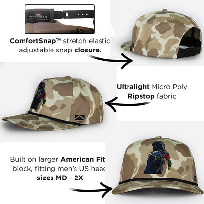 Black Lab Duck Dog 5-Panel Old School Camo