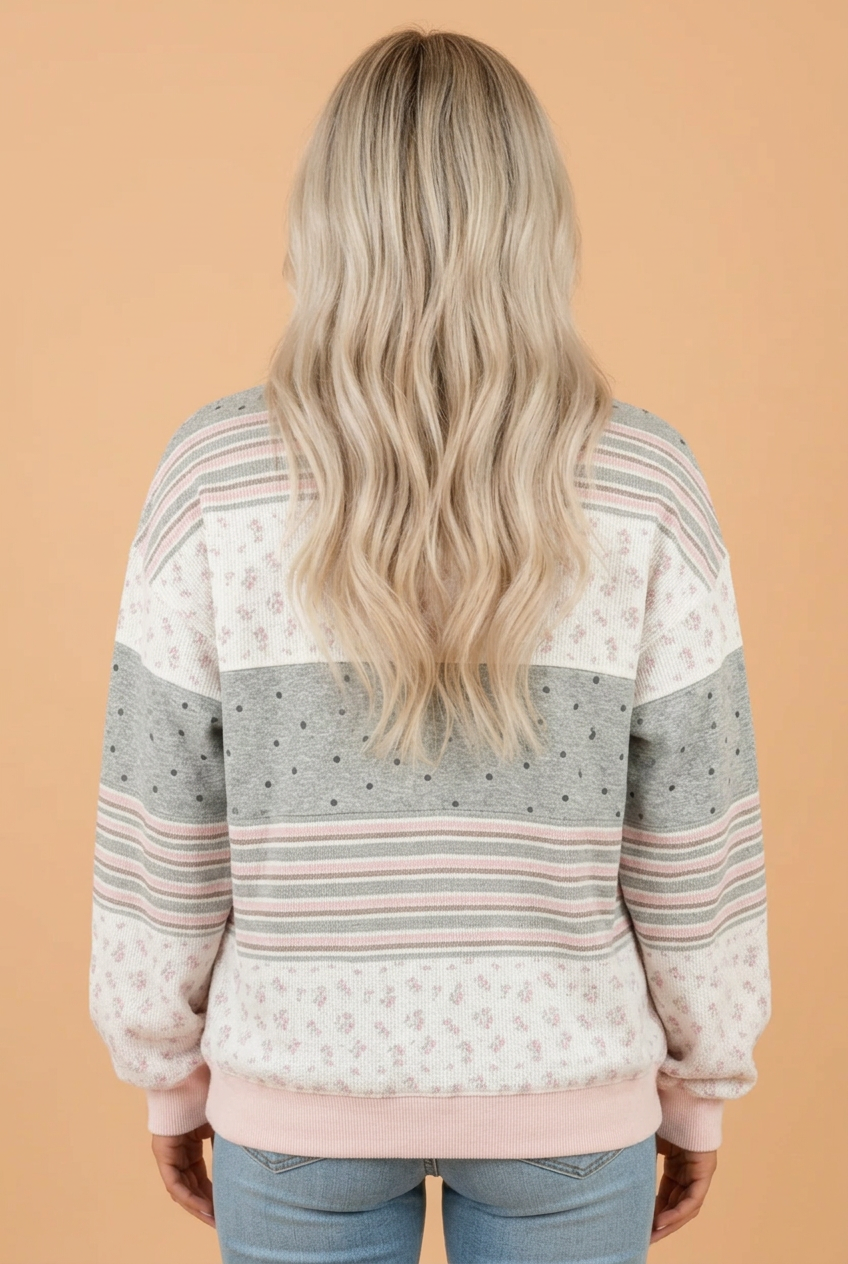 Mixed-Print Floral Patchwork Sweatshirt — product image 2