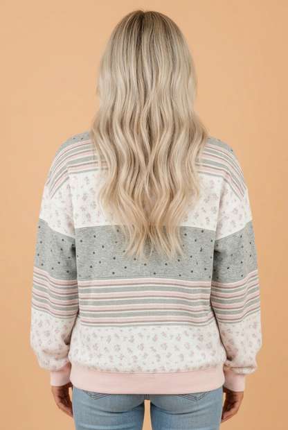 Mixed-Print Floral Patchwork Sweatshirt — product image 2