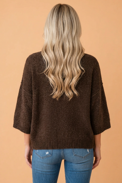 Round-Neck Relaxed Knit Sweater — product image 4