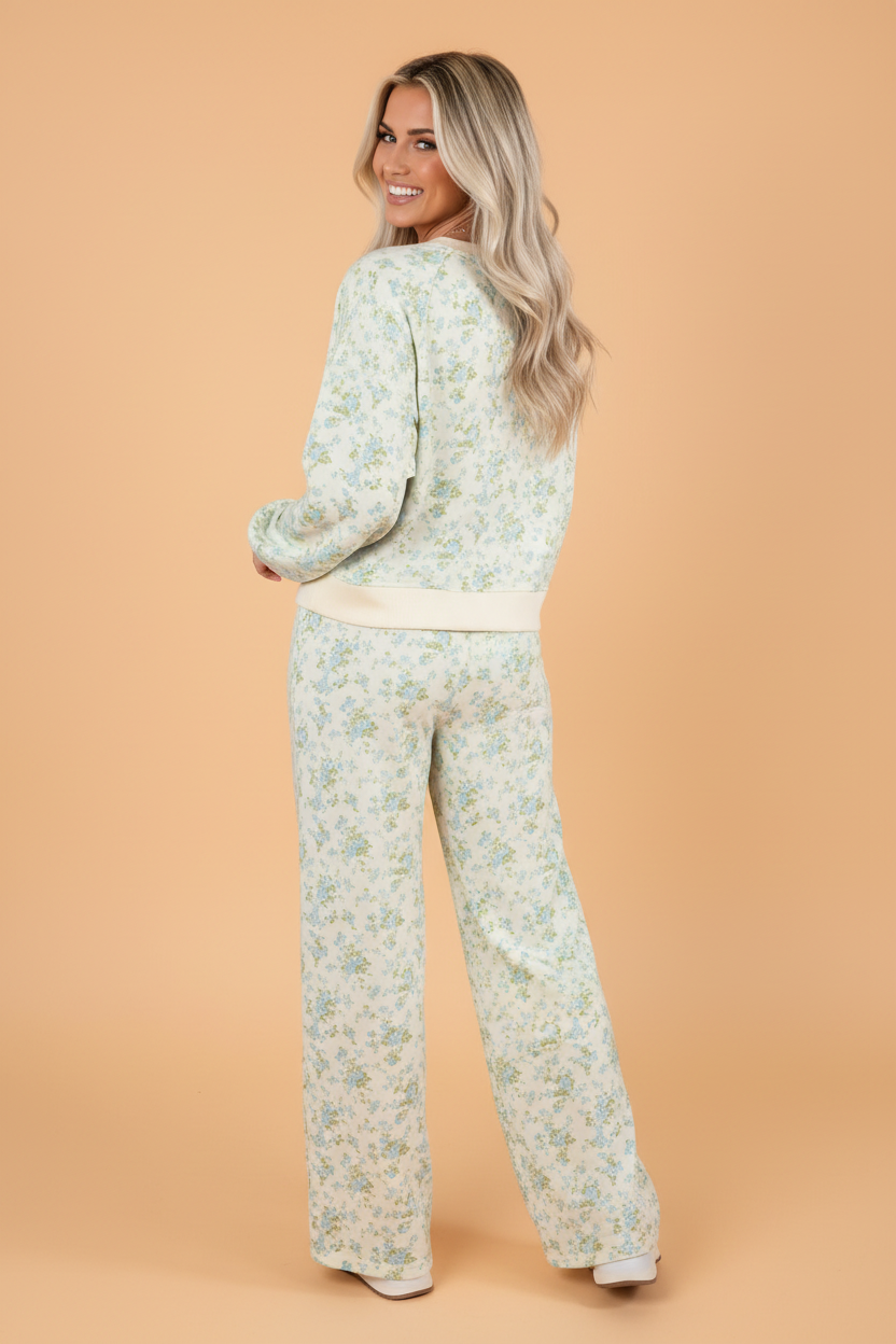 Floral Top & Wide-Leg Pants Set — product image 2