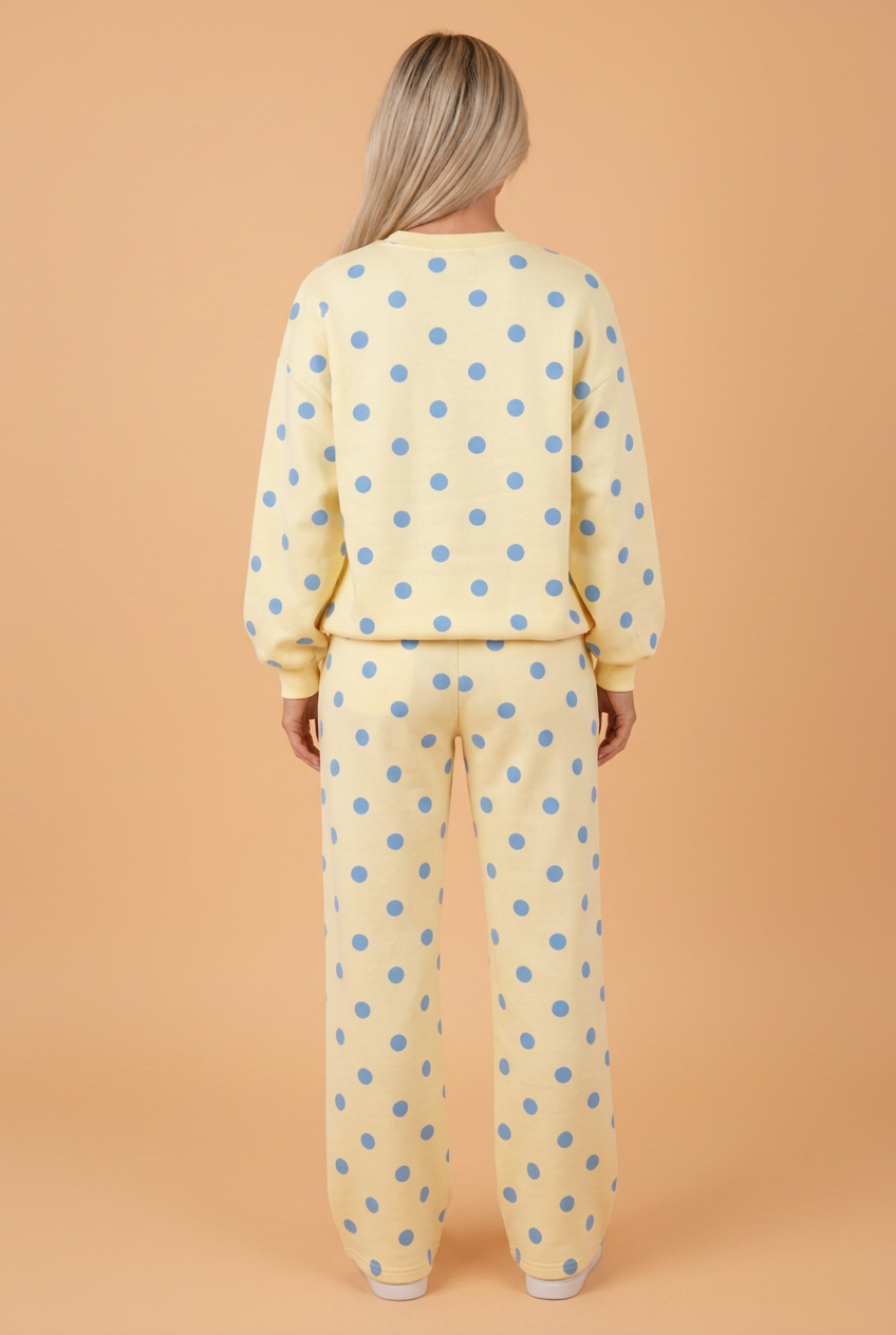 Polka Dot Puff-Sleeve Top & Pants Set — product image 4