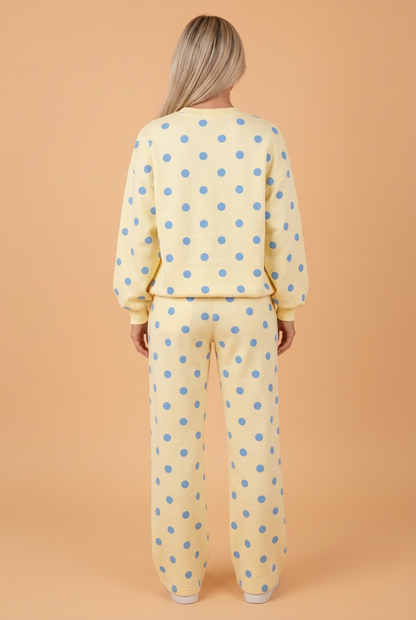 Polka Dot Puff-Sleeve Top & Pants Set — product image 4