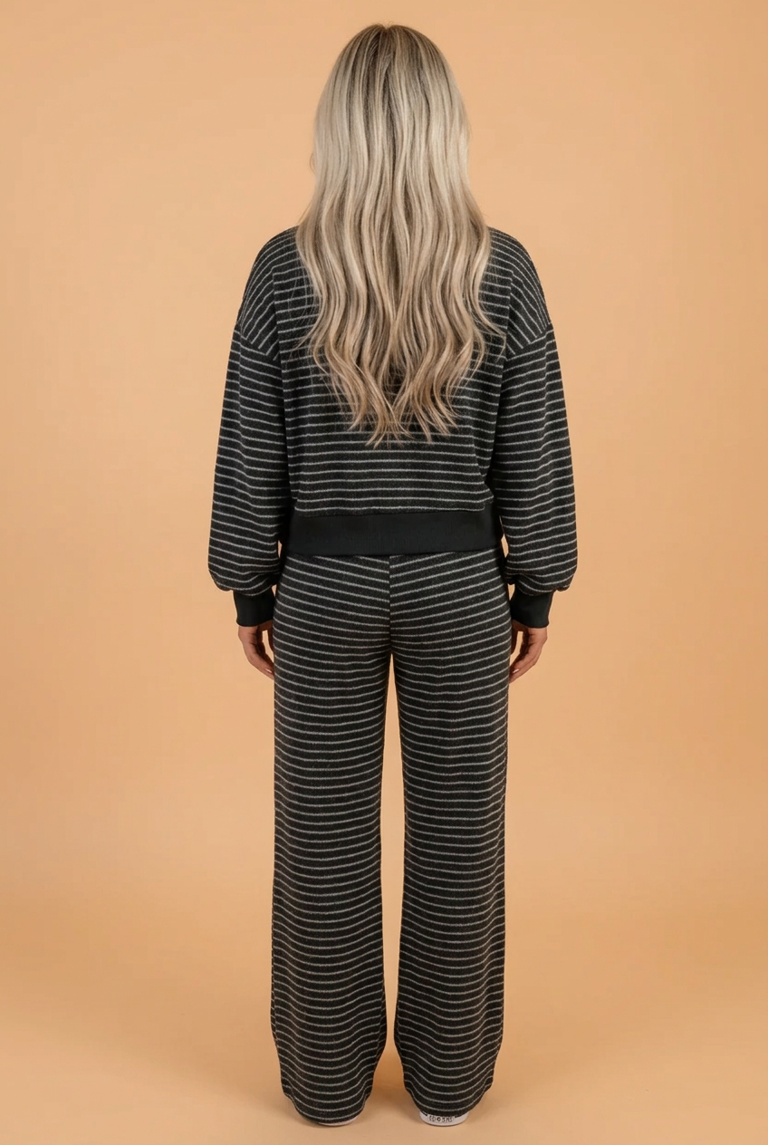 Striped Top & Pocketed Pants Set — product image 2