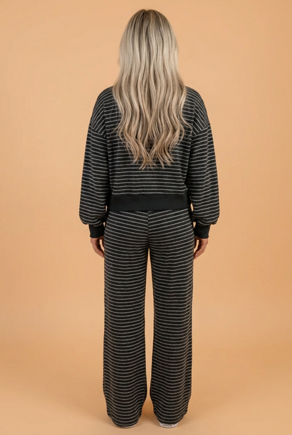 Striped Top & Pocketed Pants Set — product image 2