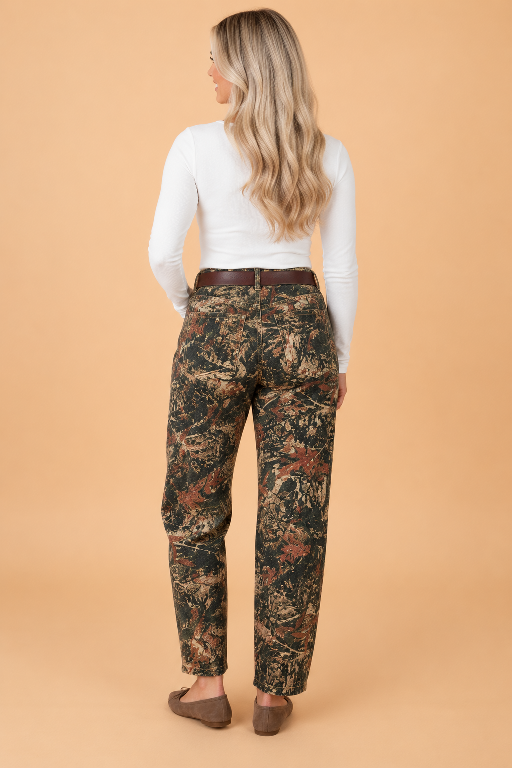 Woodland Camo Straight-Leg Jeans — product image 2