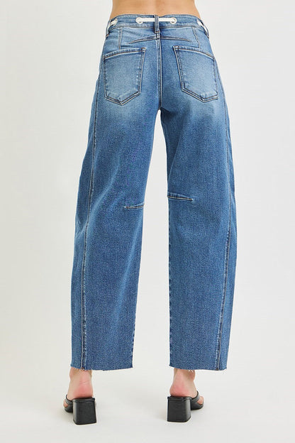 Hazel Drawstring Barrel Jeans