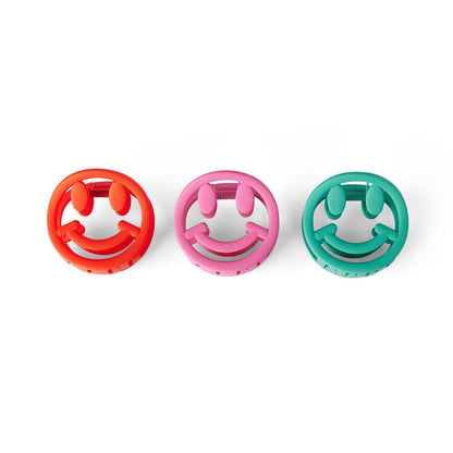 Smiley Hair Claw Clips (set of 3)