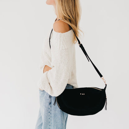 Netty Faux-Suede Crossbody Bag