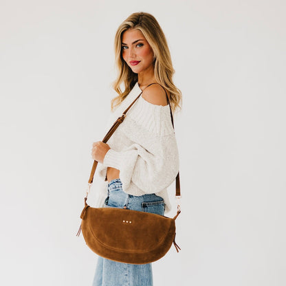 Netty Faux-Suede Crossbody Bag
