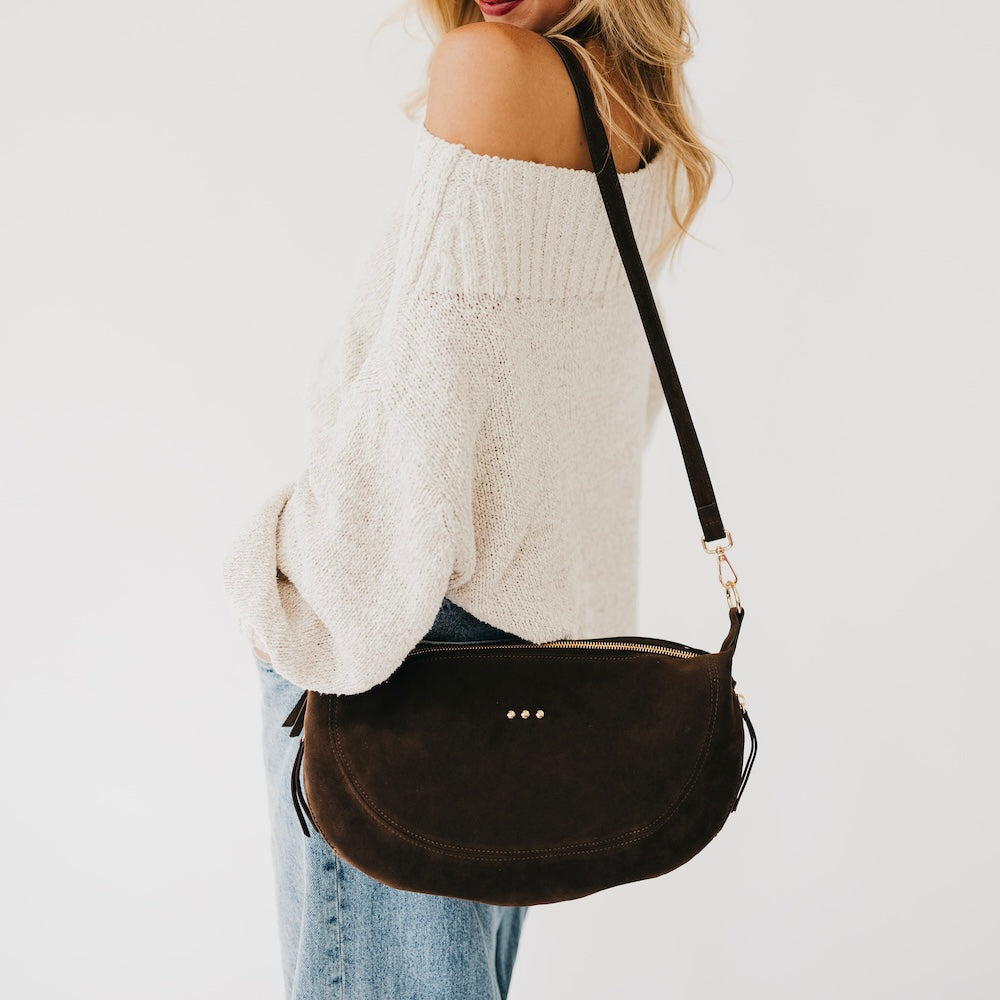 Netty Faux-Suede Crossbody Bag