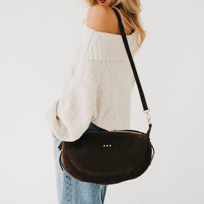 Netty Faux-Suede Crossbody Bag