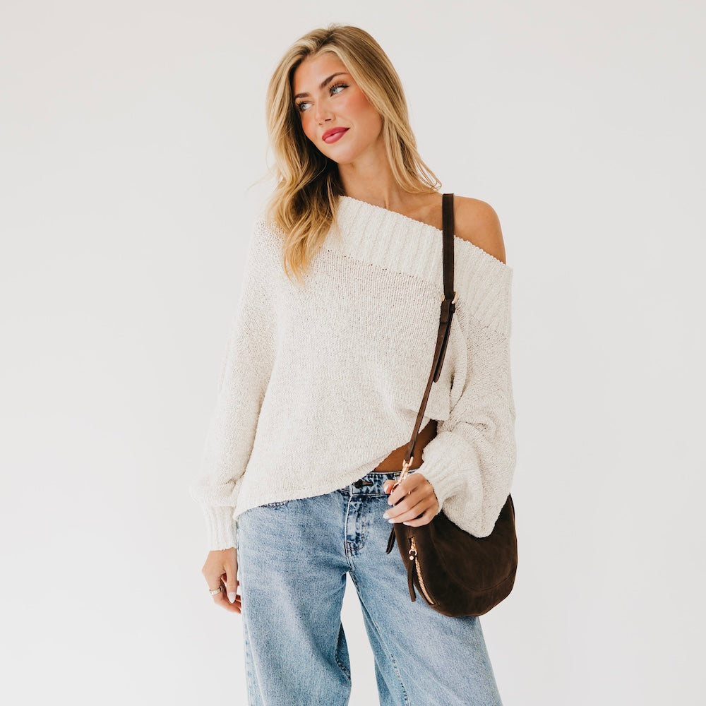 Netty Faux-Suede Crossbody Bag