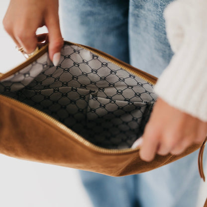 Netty Faux-Suede Crossbody Bag