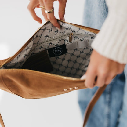 Netty Faux-Suede Crossbody Bag