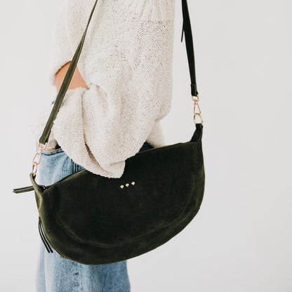 Netty Faux-Suede Crossbody Bag