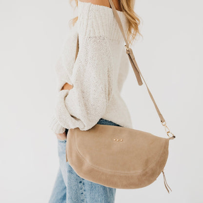 Netty Faux-Suede Crossbody Bag