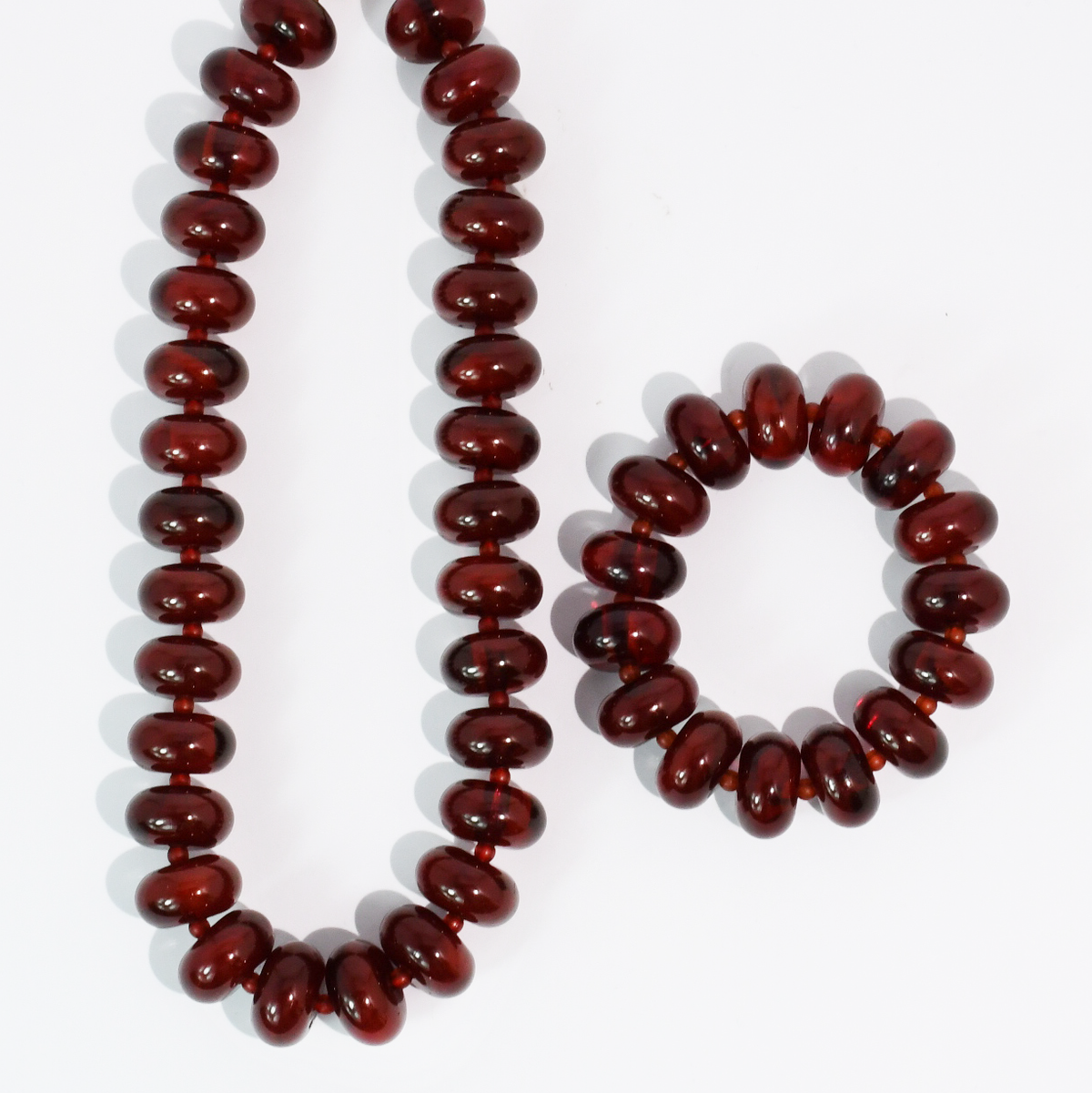 Sugar Bead Maroon Jewelry Set