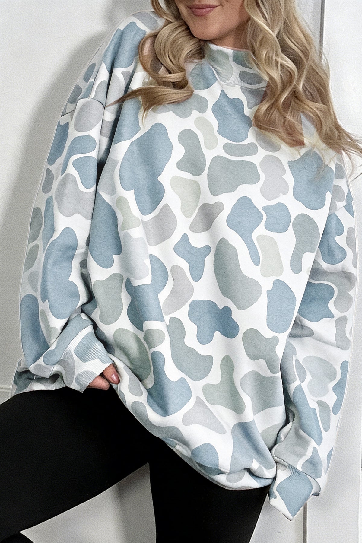 Western Camo Mock Neck Sweatshirt