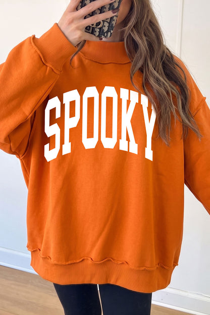 Spooky Boo Reversible Mock Neck Sweatshirt