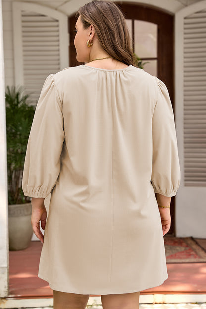 Parchment Corduroy Scallop Mini Dress