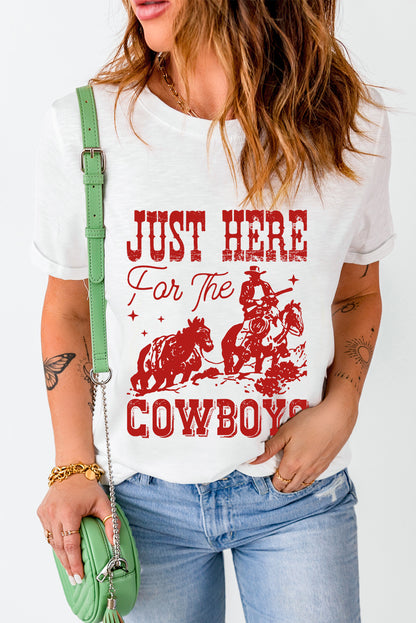 Just Here Cowboy Western Tee