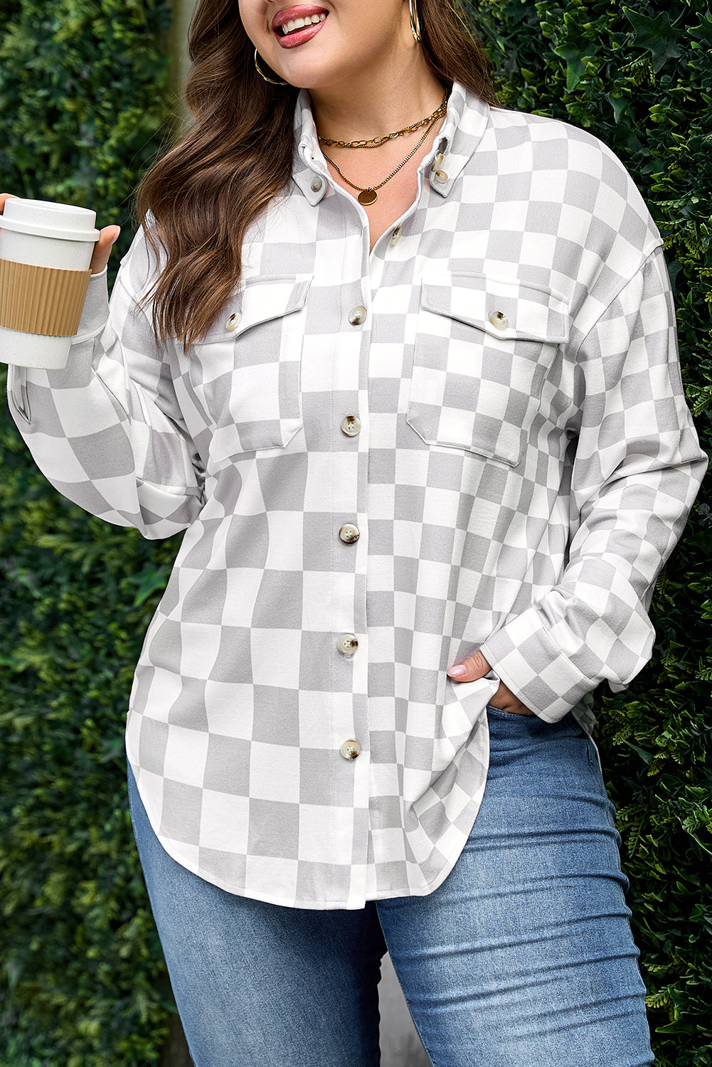 Khaki Checkered Western Jacket