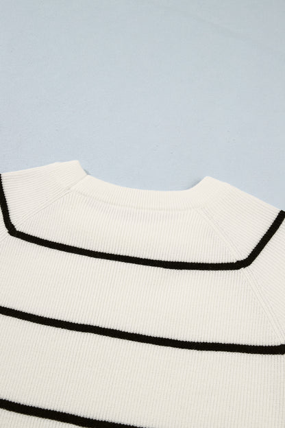 Seaside Stripe Short-Sleeve Sweater