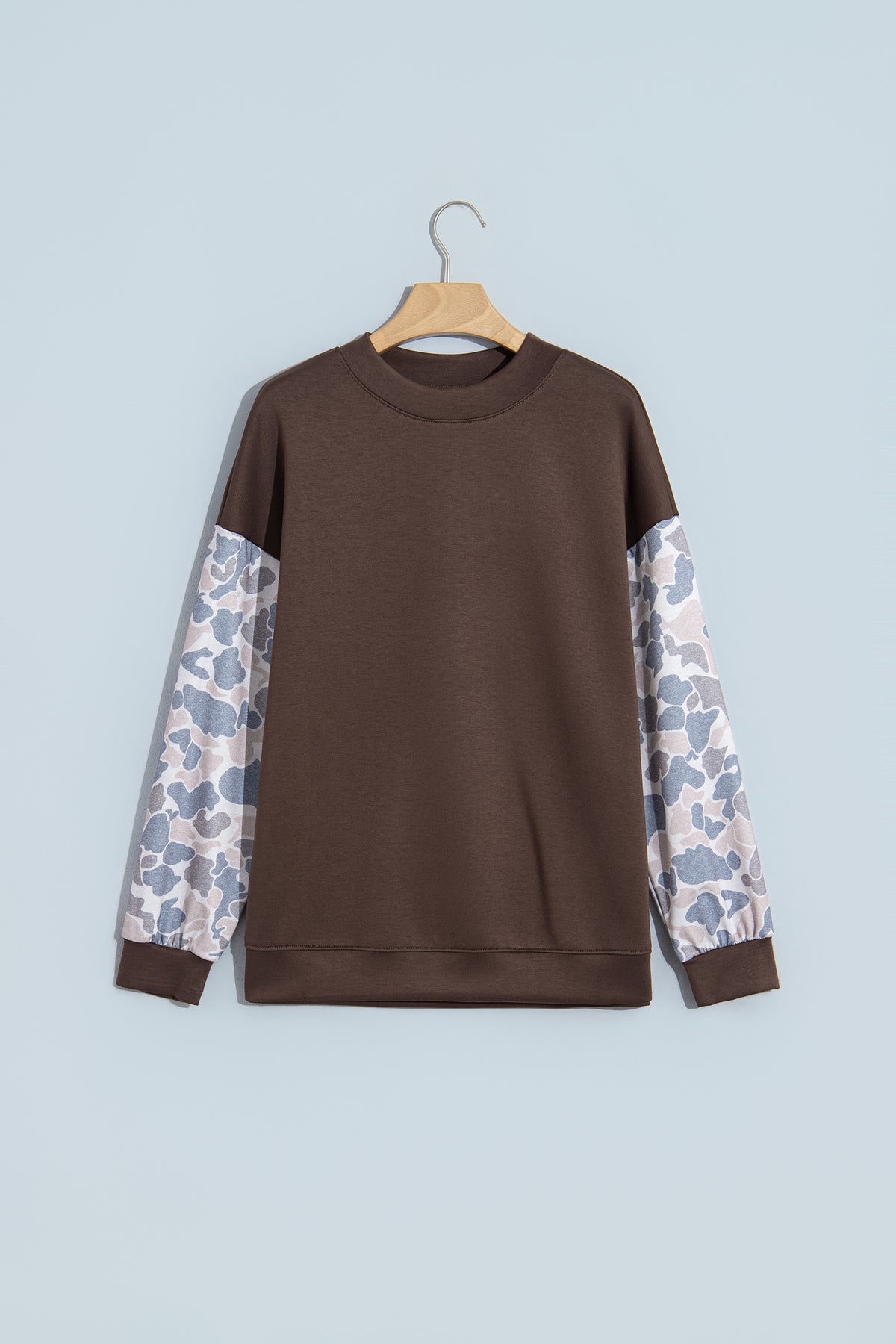 Camo Sleeve Baggy Sweatshirt