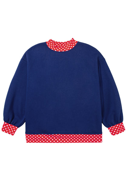 Field Day Polka Dot Plus Size Sweatshirt