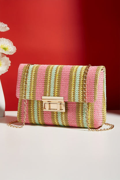 Sundown Woven Chain Strap Bag