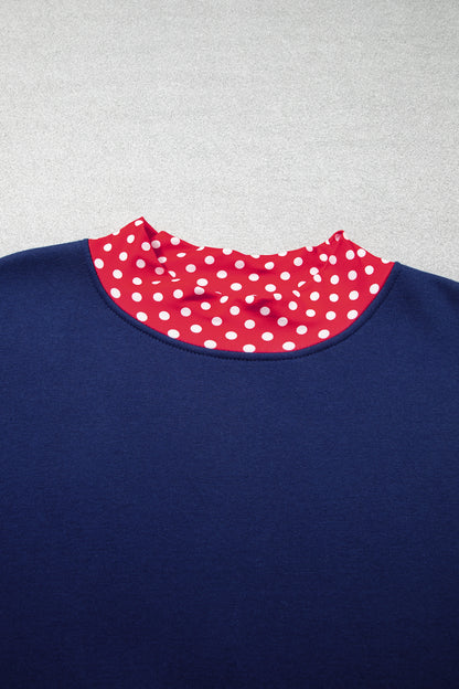 Field Day Polka Dot Plus Size Sweatshirt