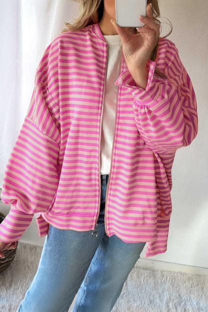 First Frost Stripe Zip Sweatshirt