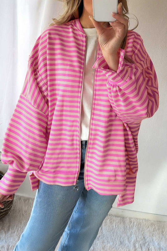 First Frost Stripe Zip Sweatshirt
