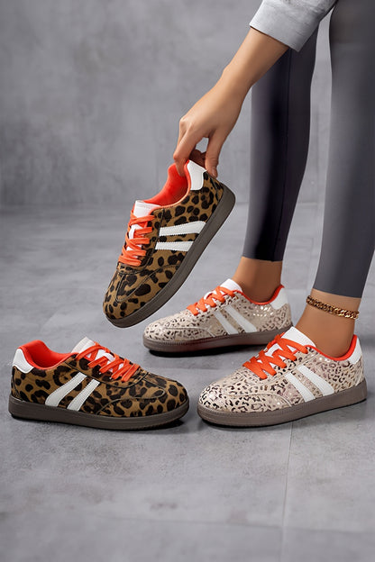 Canyon Leopard Faux Suede Sneakers