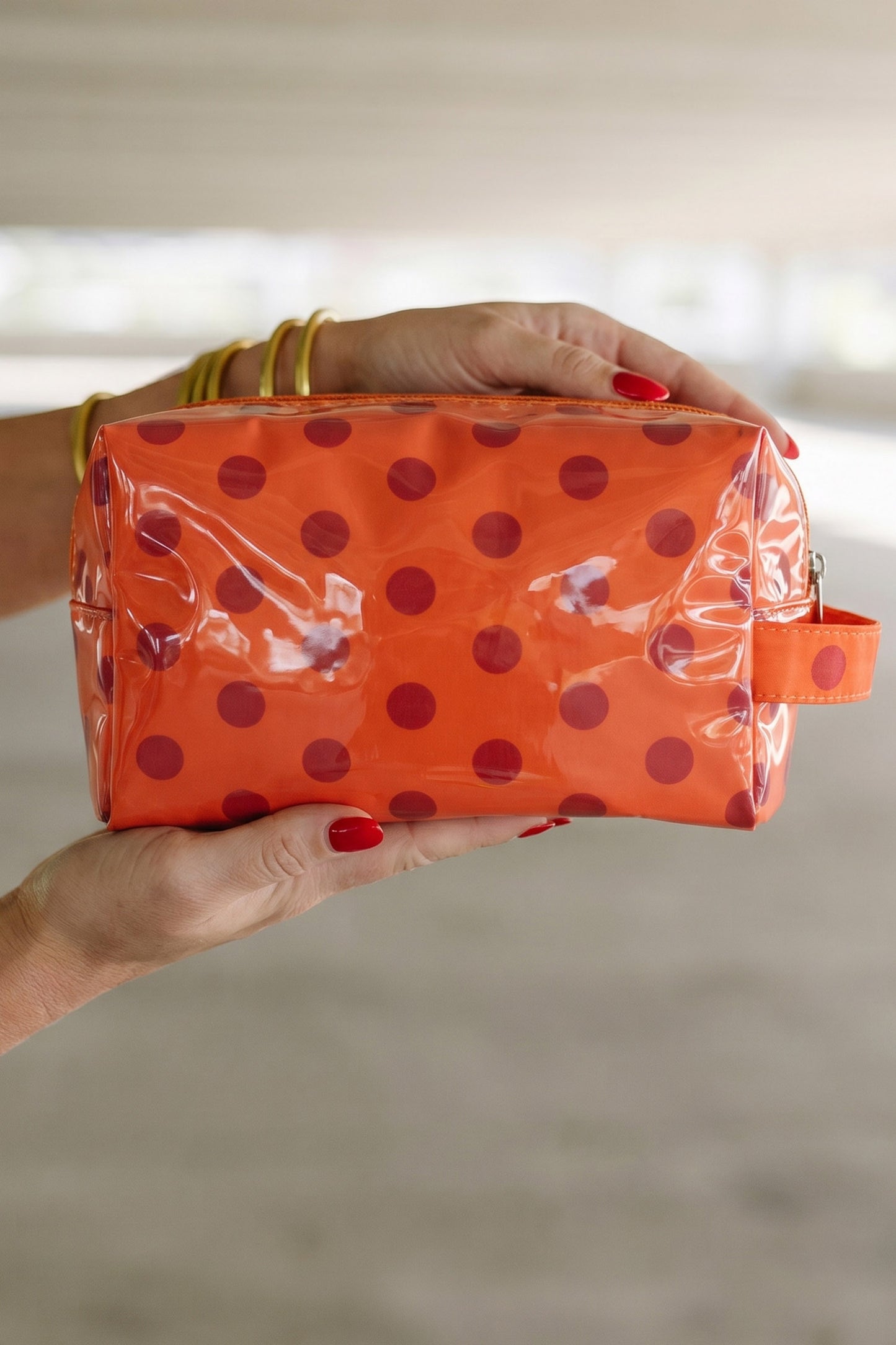 Cider Polka Dot PVC Makeup Bag
