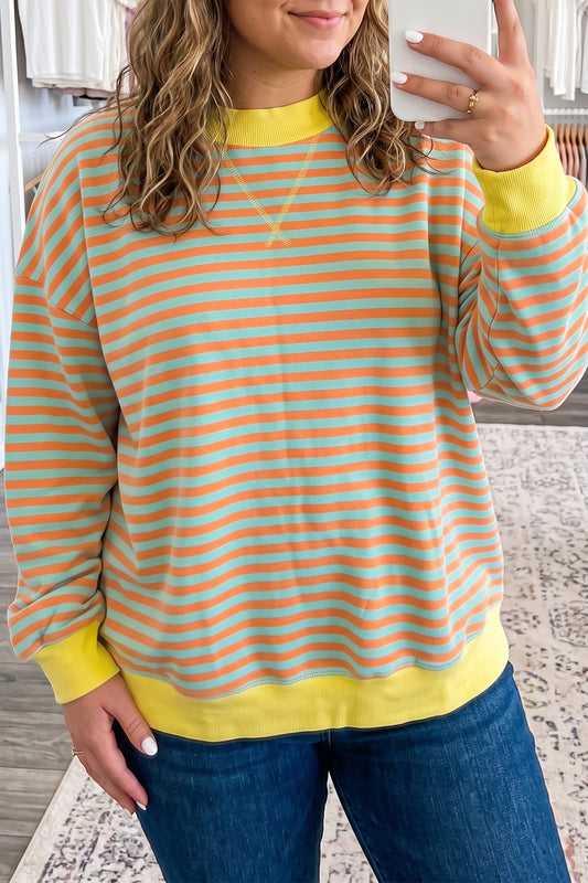 Hearth Stripe Plus Size Sweatshirt