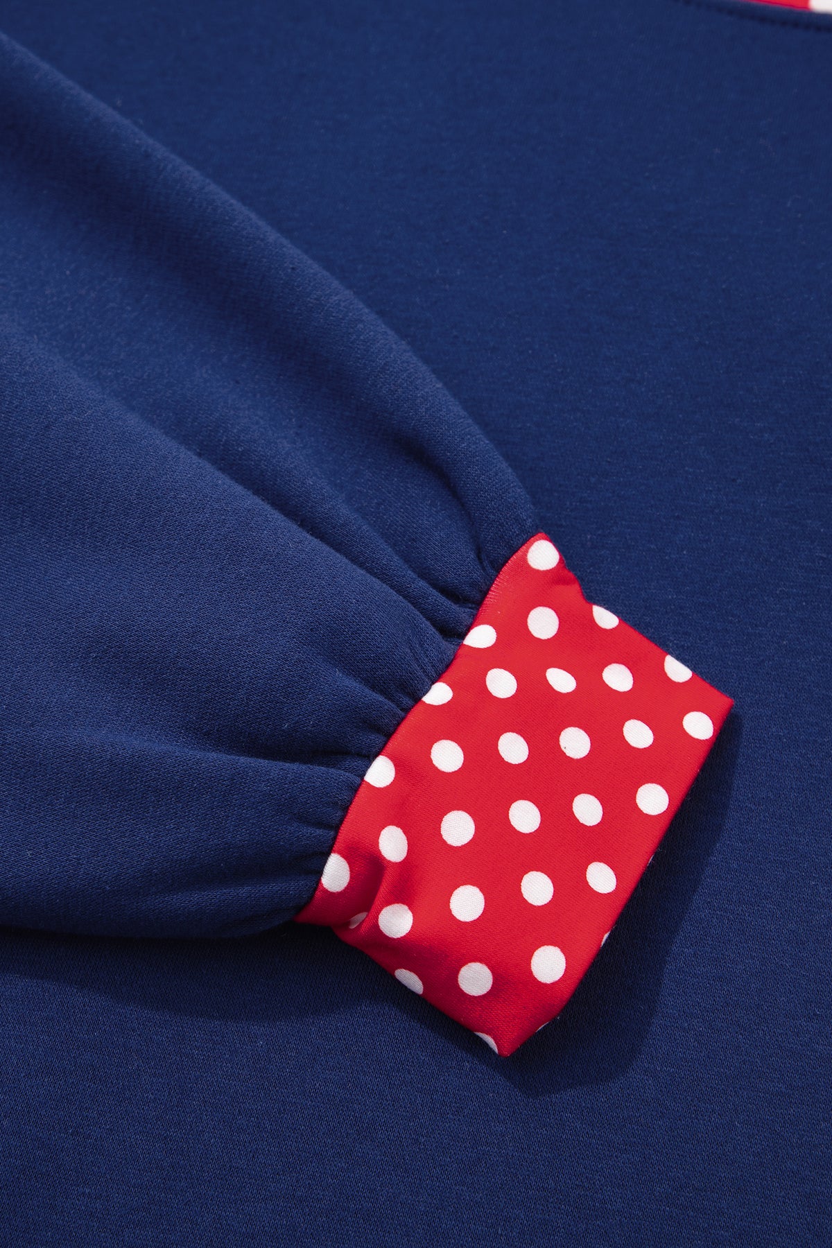 Field Day Polka Dot Plus Size Sweatshirt