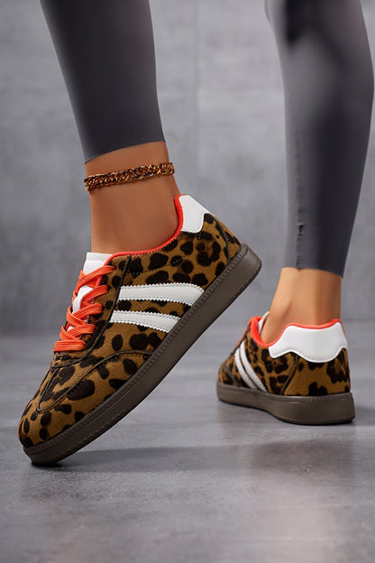 Canyon Leopard Faux Suede Sneakers