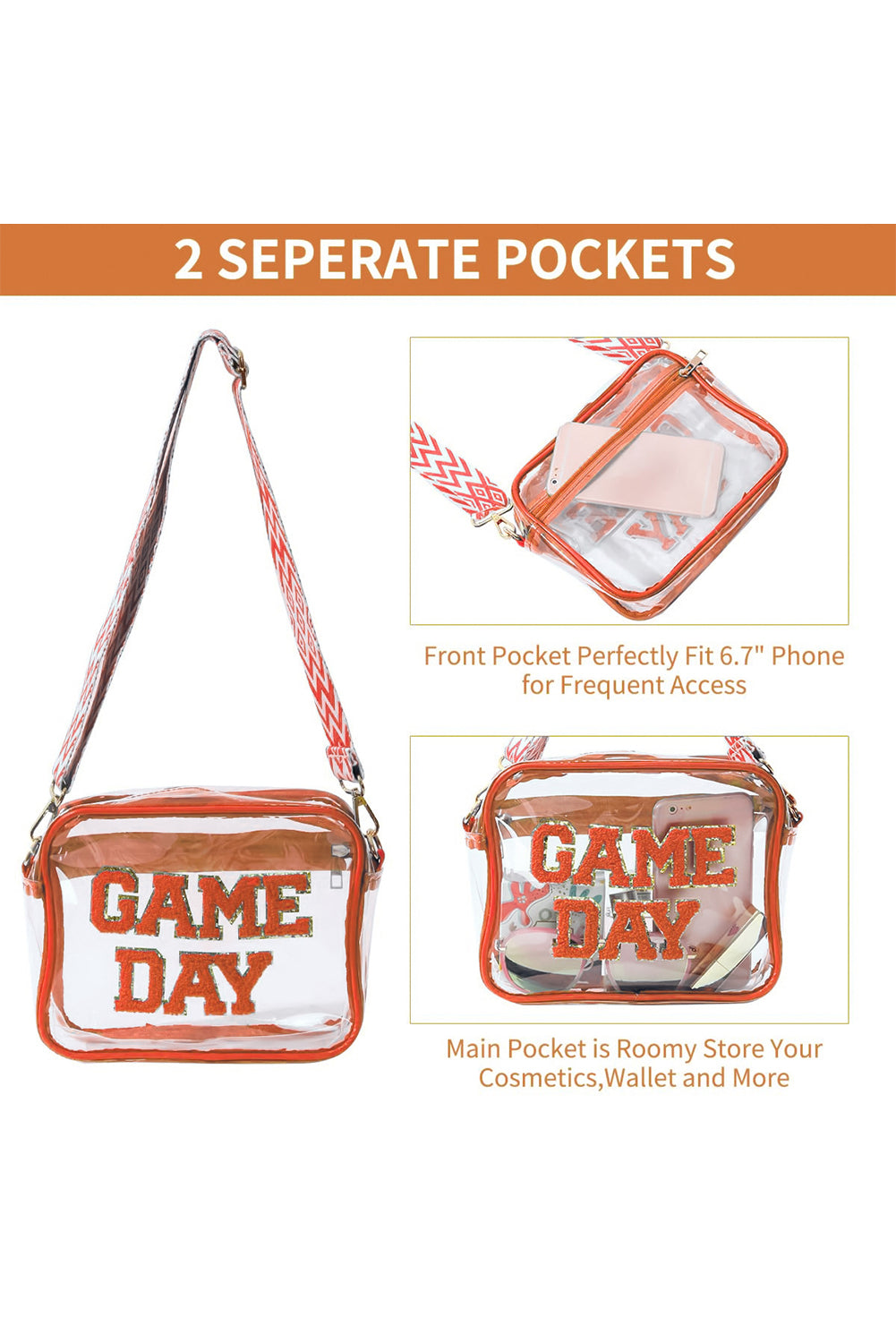 Friday Night Game Day Clear Bag