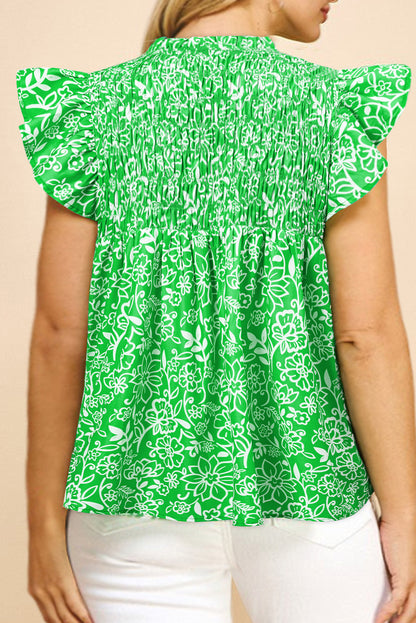 Magnolia Floral Flutter Plus Size Blouse