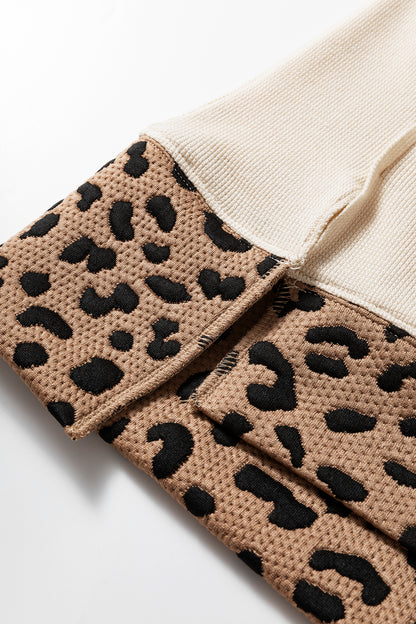 Leopard Star Raw-Seam Sweatshirt